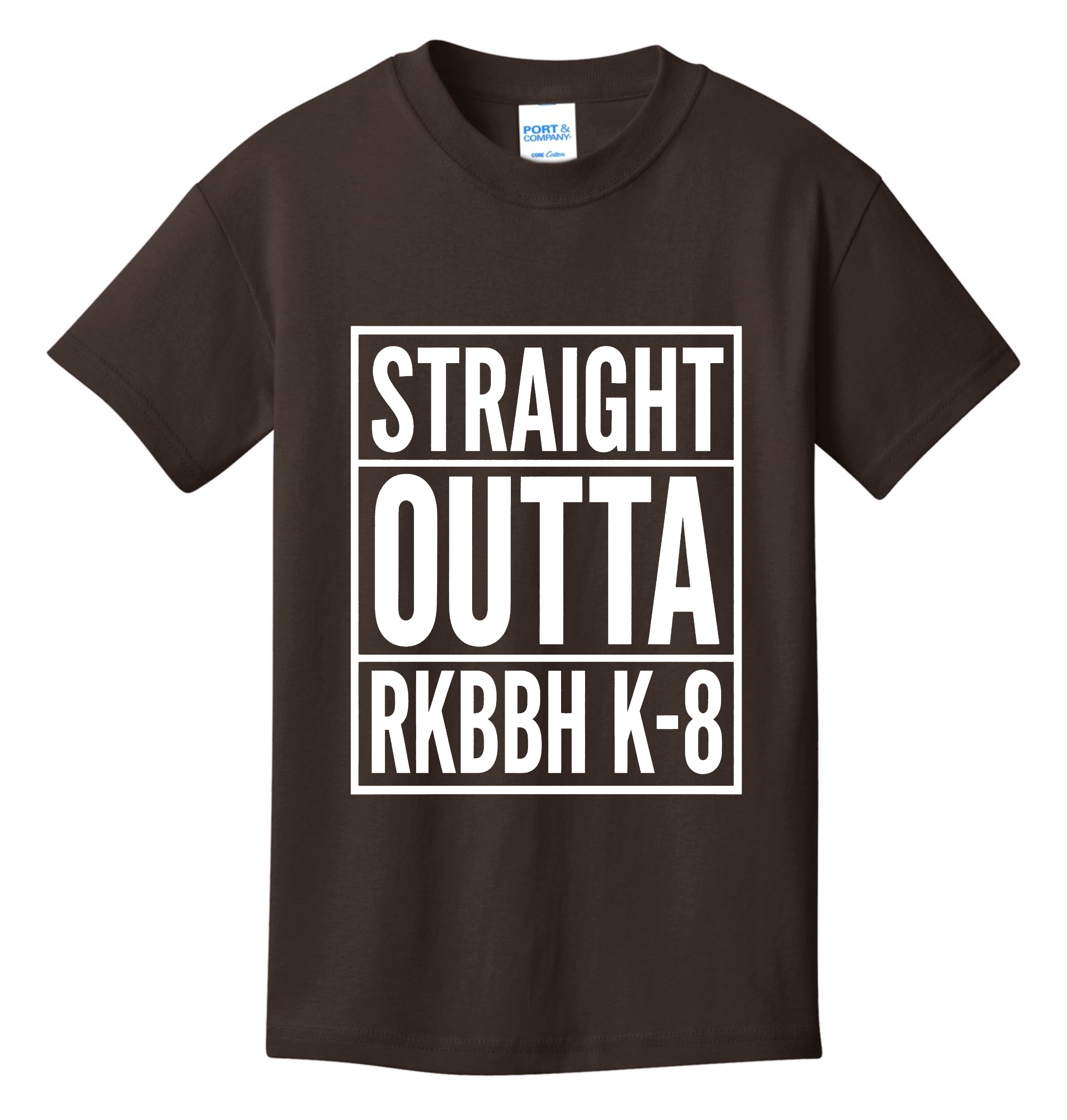 Ruth K. Broad Bay Harbor - STRAIGHT OUTTA RKBBH K-8 - Youth Core Cotton Tee